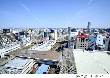 名古屋市、金山南ビルから眺める金山総合駅と周辺の街並み 名古屋市、金山南ビルから眺める金山総合駅と周辺の街並み 125077492