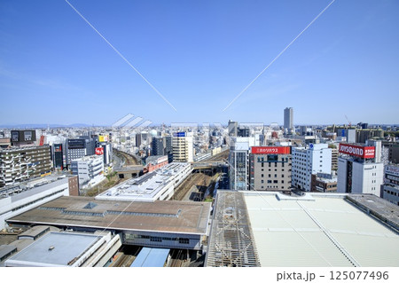 名古屋市、金山南ビルから眺める金山総合駅と周辺の街並み 125077496