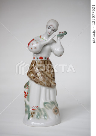 porcelain figurine from the USSR era, called Girl with Viburnum porcelain figurine from the USSR era, called Girl with Viburnum 125077621