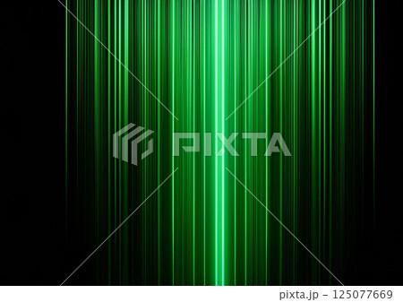 黒い背景に緑色の光 125077669