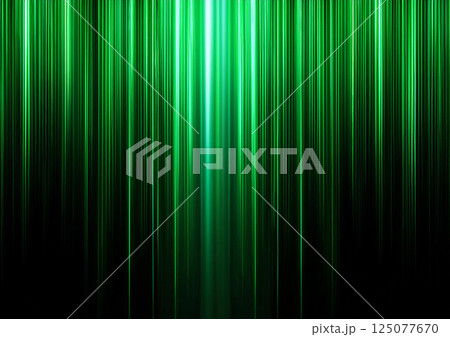 黒い背景に緑色の光 125077670