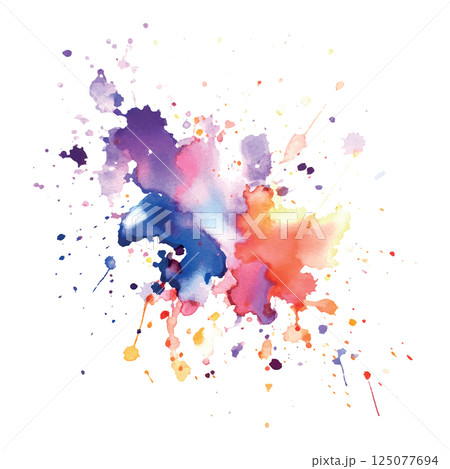 Abstract watercolor splash. Watercolor drop. Abstract watercolor splash. Watercolor drop. 125077694