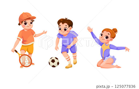 Encouraging Active Kids to Participate in Various Sports and Play Activities Regularly Encouraging Active Kids to Participate in Various Sports and Play Activities Regularly 125077836