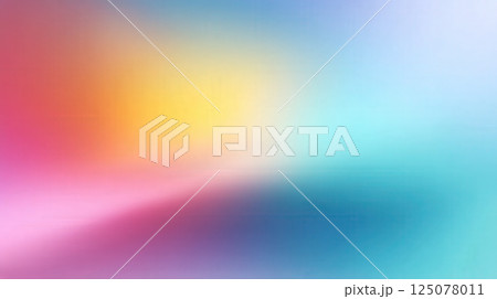 Abstract gradient colors of blue, yellow, and pink blend seamlessly, creating soft and dreamy visual effect 125078011