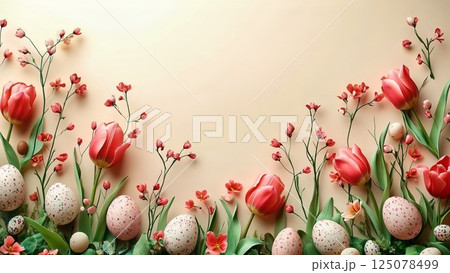 Spring Flower Easter Background 125078499