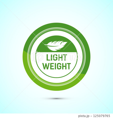 Light weight icon design illustration. Feather icon, Light weight label sign symbol, Button design Light weight icon design illustration. Feather icon, Light weight label sign symbol, Button design 125079765