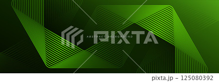 Dark green abstract background with glowing geometric lines. Geometric line art. Modern design. Creative idea. Suit for cover, header, banner, business, corporate, website, advertising Dark green abstract background with glowing geometric lines. Geometric line art. Modern design. Creative idea. Suit for cover, header, banner, business, corporate, website, advertising 125080392