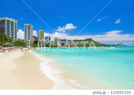 《ハワイの絶景》ワイキキビーチ 125081150