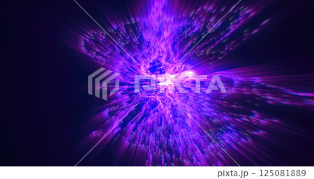 Vibrant purple and magenta light explosion in a dark background, symbolizing energy and creativity in digital design Vibrant purple and magenta light explosion in a dark background, symbolizing energy and creativity in digital design 125081889