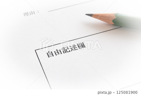 自由記述欄　用紙　調査　意見　リサーチ　試験　テスト　就活 125081900