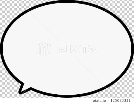 帶有黑色邊框的簡單灰色氣泡 125083331