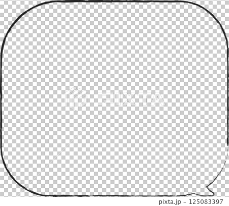 手繪的灰色方形對話泡泡 手繪的灰色方形對話泡泡 125083397