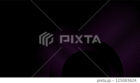 Violet shiny circular lines abstract futuristic tech background 125083624