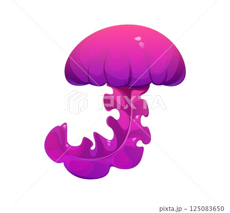 Cartoon underwater font jellyfish letter J. Sea life animal English font symbol, underwater wildlife isolated vector ABC alphabet letter or aquatic nature creature latin typeset element Cartoon underwater font jellyfish letter J. Sea life animal English font symbol, underwater wildlife isolated vector ABC alphabet letter or aquatic nature creature latin typeset element 125083650