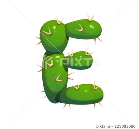 Cartoon Mexican font cactus letter E. Hispanic culture fiesta ABC alphabet element. Cinco de Mayo party vector latin typeset letter or Mexican festival dessert succulent plant English font symbol Cartoon Mexican font cactus letter E. Hispanic culture fiesta ABC alphabet element. Cinco de Mayo party vector latin typeset letter or Mexican festival dessert succulent plant English font symbol 125083680