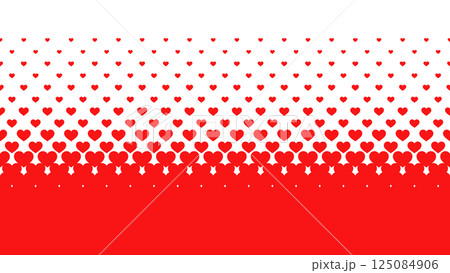かわいいハートのハーフトーンパターン背景素材 125084906