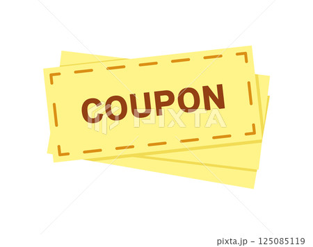 クーポン券のフラットイラスト 125085119