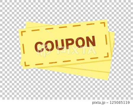 クーポン券のフラットイラスト 125085119