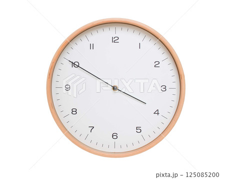 Minimal wall clock with light wood frame and white face displaying 03:50 or 15:50. Perfect for clean, modern concepts about time and scheduling. Minimal wall clock with light wood frame and white face displaying 03:50 or 15:50. Perfect for clean, modern concepts about time and scheduling. 125085200