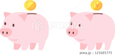 かわいい豚の貯金箱 かわいい豚の貯金箱 125085775