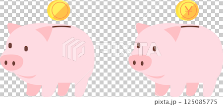 かわいい豚の貯金箱 かわいい豚の貯金箱 125085775