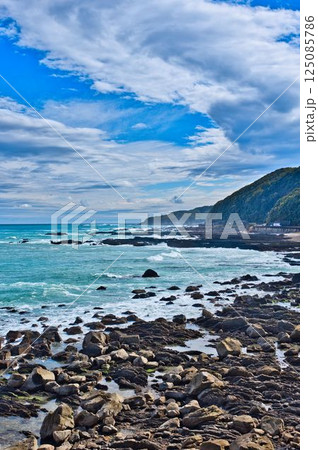 高知県黒潮町の白浜海岸休憩所か眺める景色 125085786