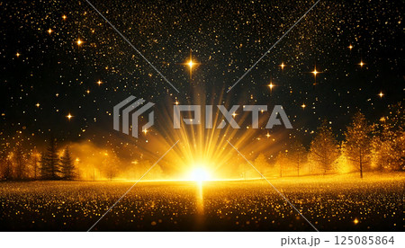 金　光　生成AI　背景 125085864