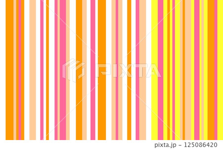 ストライプ模様　カラフル　オレンジ色 125086420