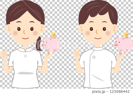 Nurse male and female Good Piggy bank 125086442