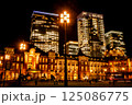 ライトアップされた夜の東京駅 ライトアップされた夜の東京駅 125086775