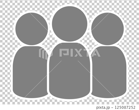 People silhouette icon (group of three) 125087252