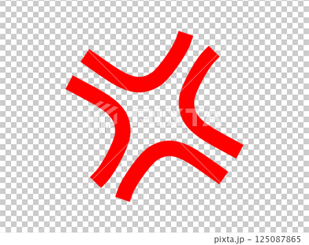 憤怒的標記（惱怒的圖示） 125087865