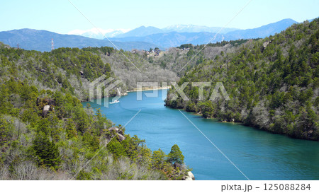 春の恵那峡　遊覧船 125088284