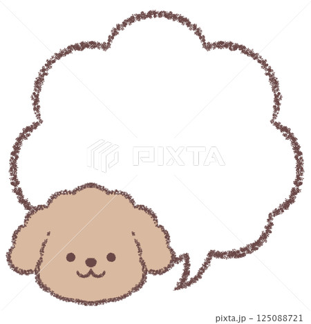 トイプードルと吹き出し 125088721