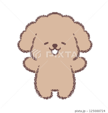 喜ぶトイプードル 125088724