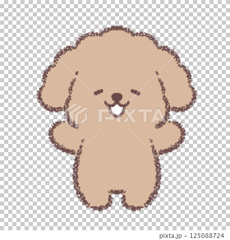 喜ぶトイプードル 125088724