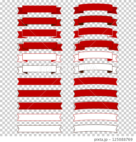 Simple ribbon frame set Illustration Decoration Frame Banner Design Crimson Simple ribbon frame set Illustration Decoration Frame Banner Design Crimson 125088769