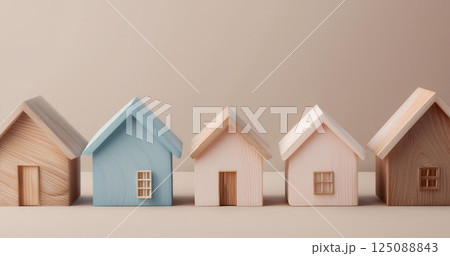 ちいさな家の積み木イメージ ちいさな家の積み木イメージ 125088843