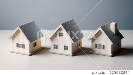 ちいさな家の積み木イメージ ちいさな家の積み木イメージ 125088844