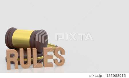 The Hammer for law concept 3d Rendering. 125088916