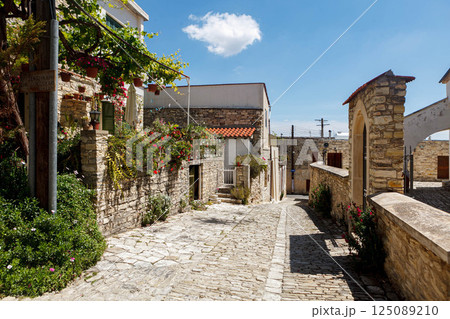 Explore the charming cobblestone streets of Levkara, a hidden gem in Ayia Napa, Cyprus Explore the charming cobblestone streets of Levkara, a hidden gem in Ayia Napa, Cyprus 125089210