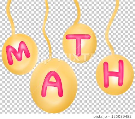 A symbol sign representing the subject of Mathematics 125089482