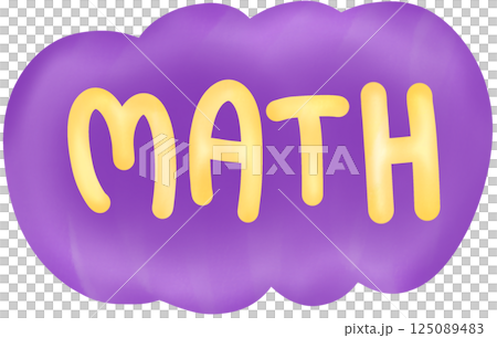 A symbol sign representing the subject of Mathematics 125089483