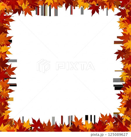 seamless pattern with autumn leaves 125089627