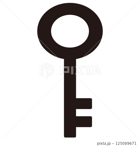 鍵のアイコンイラスト 黒 鍵のアイコンイラスト 黒 125089671