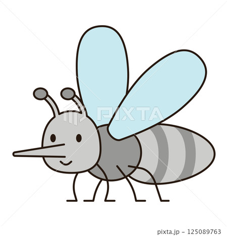 MOSQUITO cute animal illustration outline doodle simple kawaii Japanese style drawing kiddy icon minimalist symbol isolated MOSQUITO cute animal illustration outline doodle simple kawaii Japanese style drawing kiddy icon minimalist symbol isolated 125089763