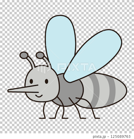 MOSQUITO cute animal illustration outline doodle simple kawaii Japanese style drawing kiddy icon minimalist symbol isolated MOSQUITO cute animal illustration outline doodle simple kawaii Japanese style drawing kiddy icon minimalist symbol isolated 125089763