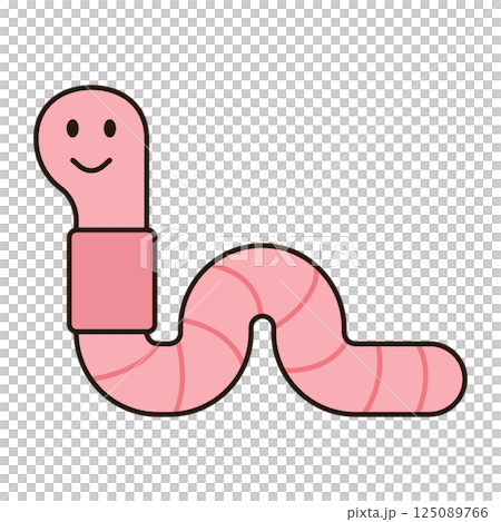 WORM cute animal illustration outline doodle simple kawaii Japanese style drawing kiddy icon minimalist symbol isolated WORM cute animal illustration outline doodle simple kawaii Japanese style drawing kiddy icon minimalist symbol isolated 125089766