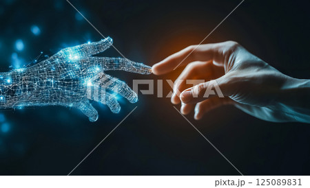 AIと人間の協力を描く高解像度の未来イメージ 125089831