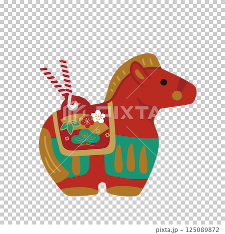 十二生肖雕像 - 中國十二生肖泥鈴插圖 - 2026年馬年 125089872